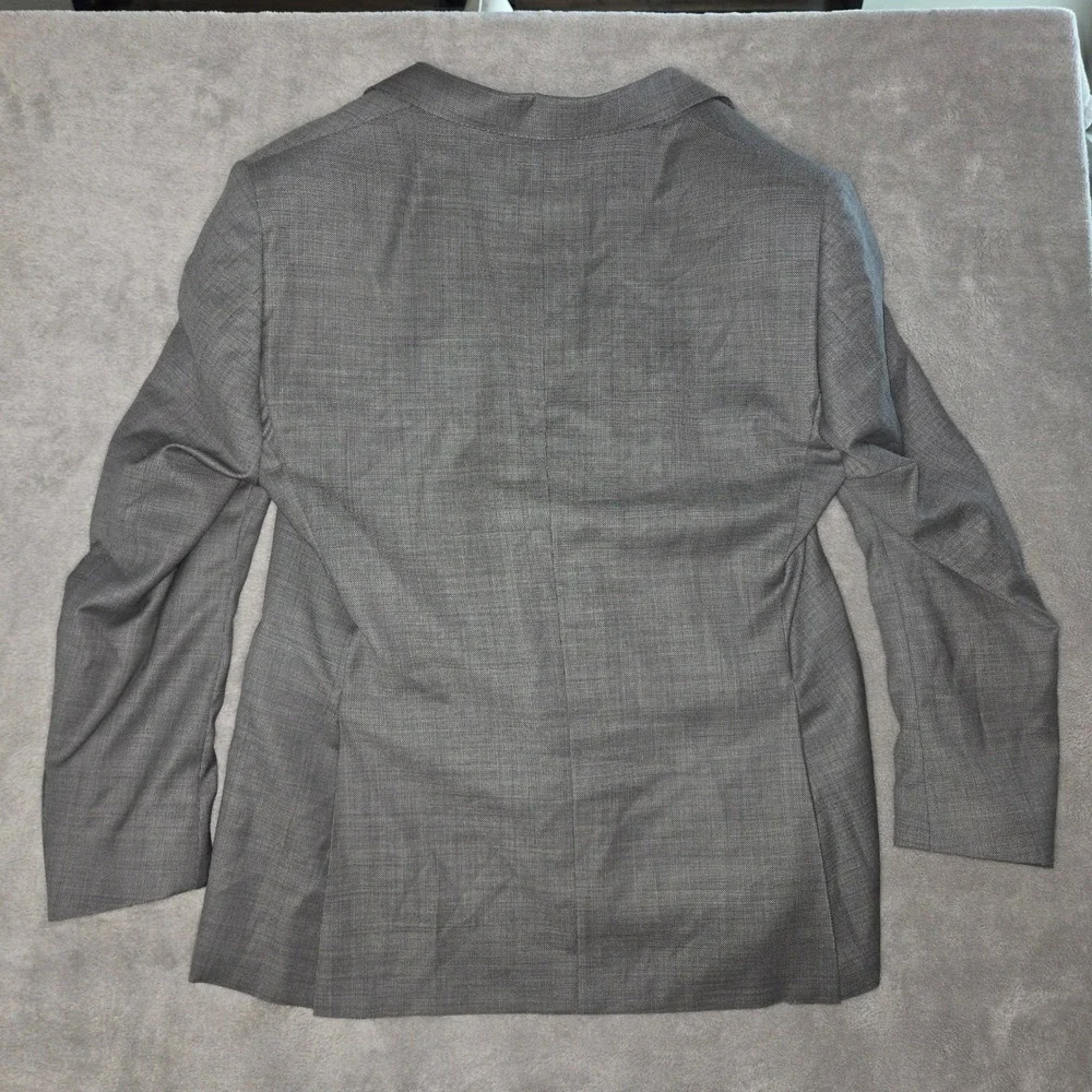 Canali Impeccabile Grey Wool Blazer Sport Coat Mens 58 R IT 48 R Made in Italy - Picture 3 of 12